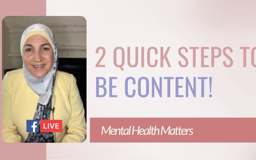 2 quick steps to be content!