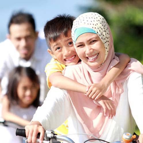 Happy Muslim family marriage and family counseling